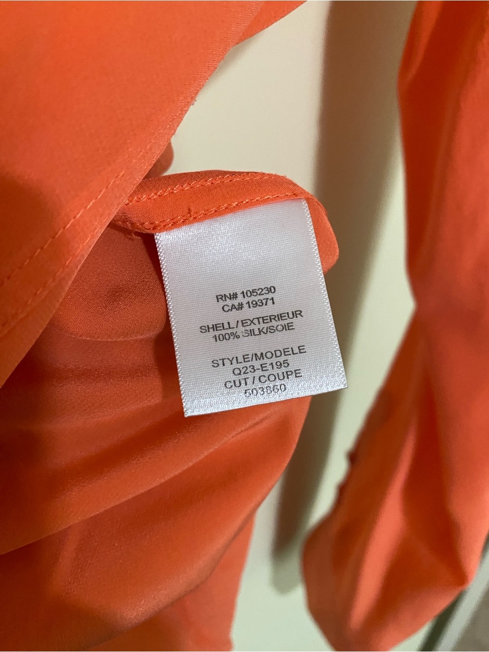 Equipment Orange Silk Button-Up Blouse - Picture 2 of 5